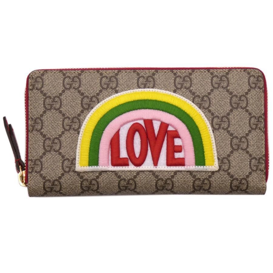 極美品 グッチ 財布 GUCCI GGスプリーム レインボー LOVE ラウンドファスナー 長財布 ベージュxマルチカラー レディース 476413  T-YJ06395 - メルカリ