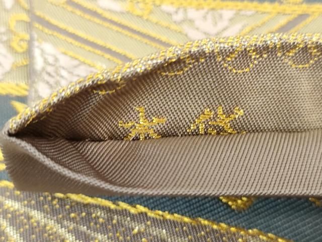 平和屋着物○皇室献上作家 北出与三郎 六通柄 本袋帯 唐織 流水花菱文