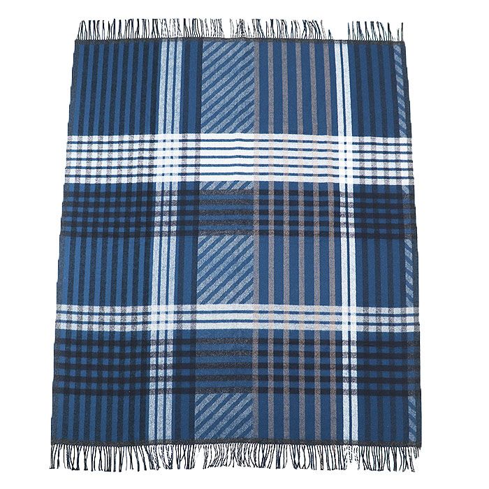 新品 HERMES ブランケット ブルー 極美品】HERMES エルメス  