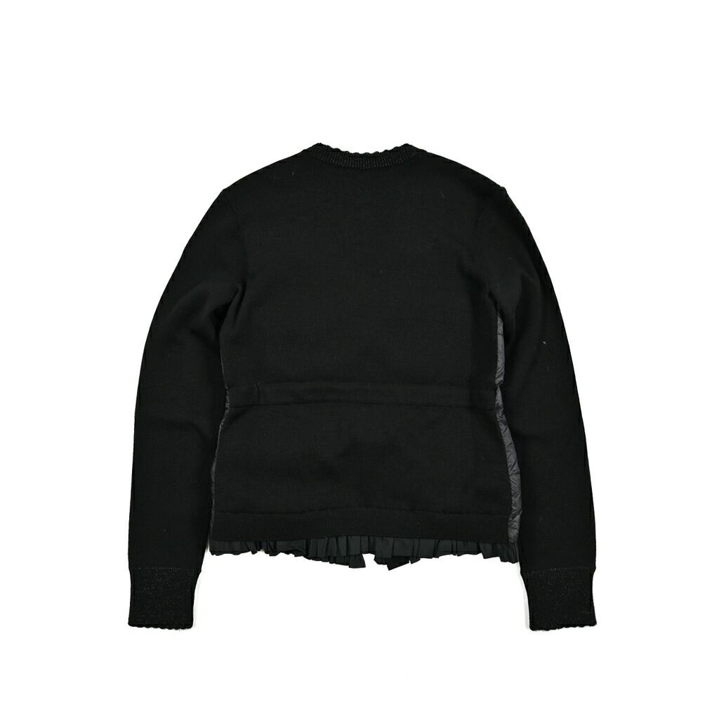 【関税込み】Moncler ブラック パデッド ダウン カーディガン MONCLER モンクレール ダウン カーディガン ブルゾン アウター