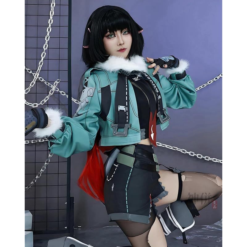 ゼンゼロ　ジェーン　コスプレ　衣装　ウィッグ付き 7174EX0nslL._AC_UF350,