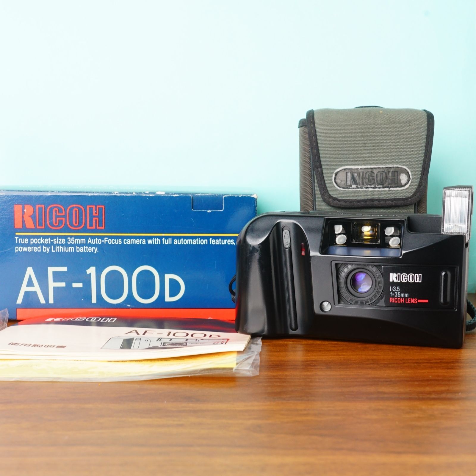 RICOH AF-100D フィルムカメラ　 ジャンク品！ 完動品◎リコー AF-100D フィルムカメラ 元箱 説明書付き #636 | Buyee