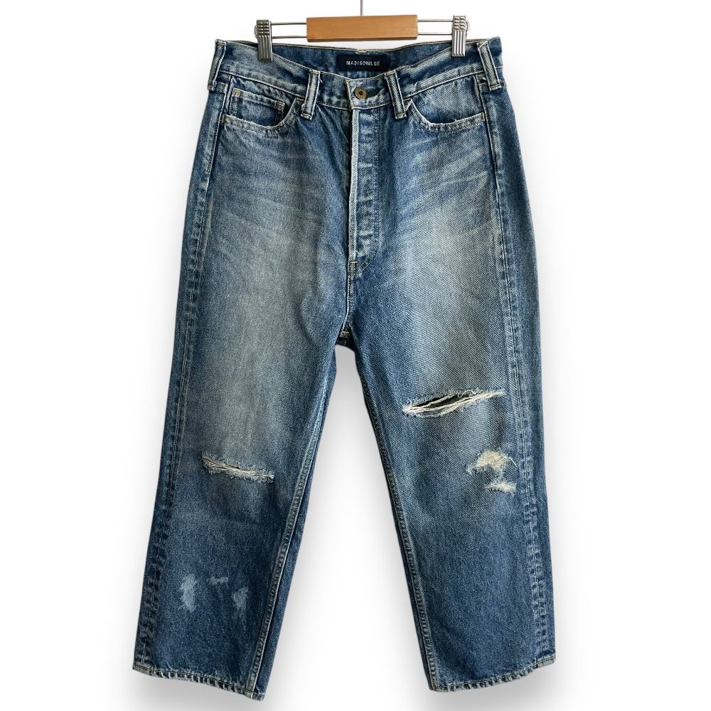 美品 22AW MADISONBLUE マディソンブルー クラッシュド サルエル 美品 22AW MADISONBLUE マディソンブルー クラッシュド サルエル