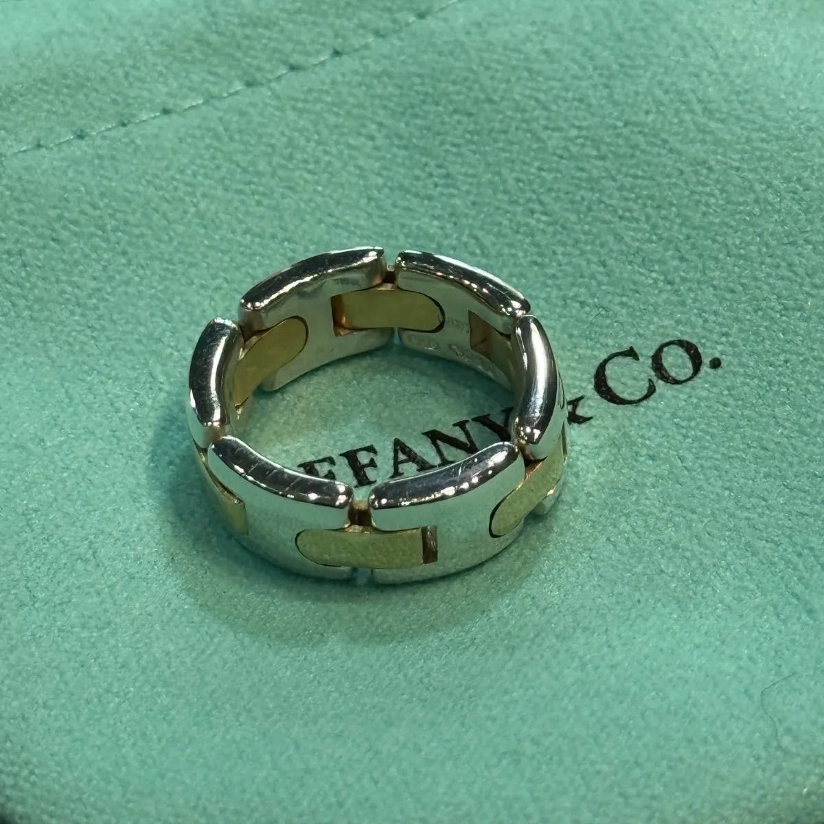 Tiffany&Co.ティファニー 750/925 コンビリング - メルカリ 