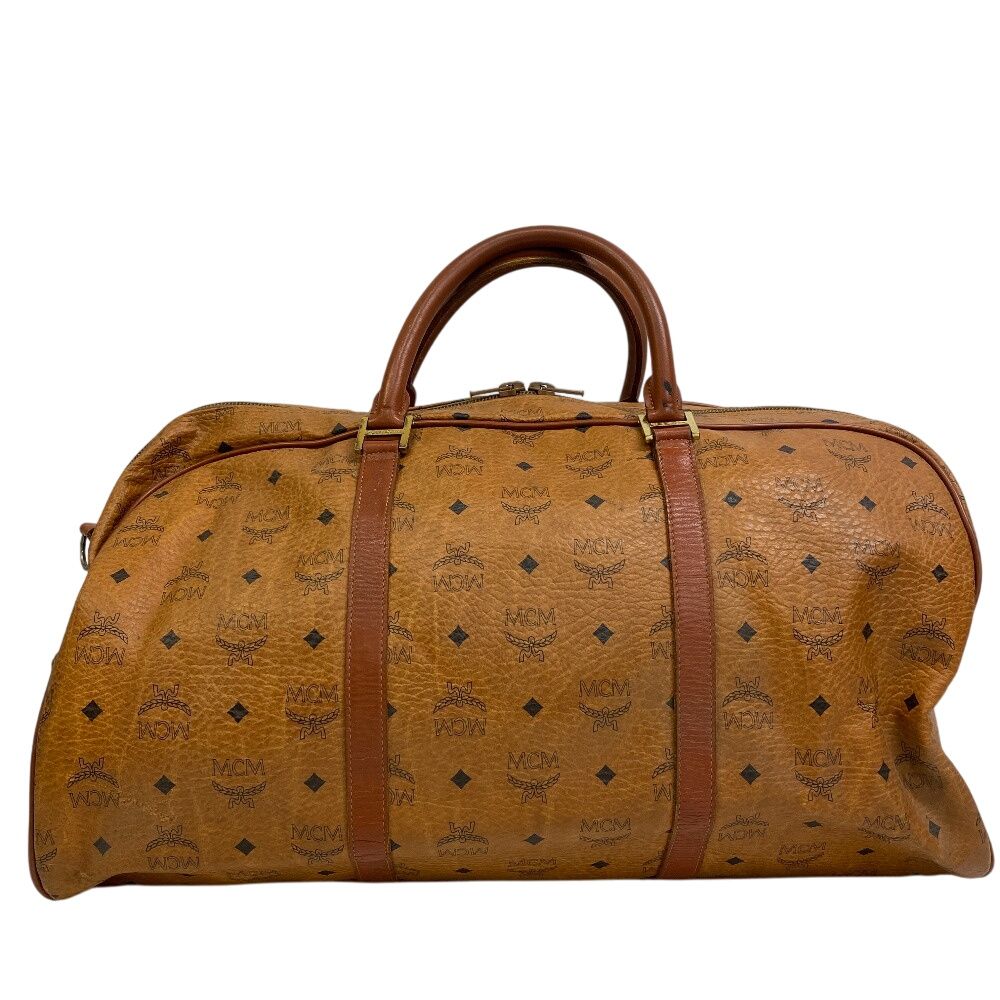 美品　MCM ヴィセトス柄 大型ボストンバッグ トラベルバッグ ブラウン 美品 MCM ヴィセトス柄 大型ボストンバッグ トラベルバッグ