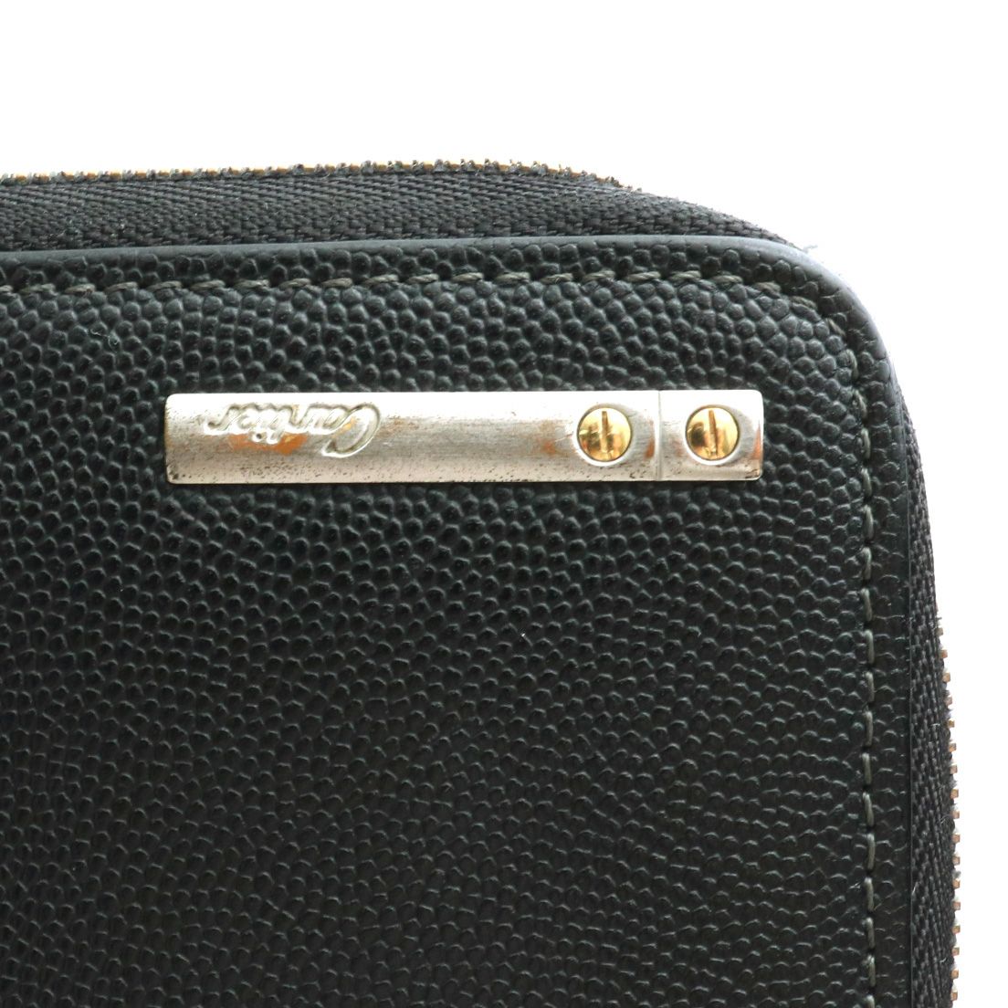 CARTIER サントス ドゥ ラウンドファスナー長財布 ブラック