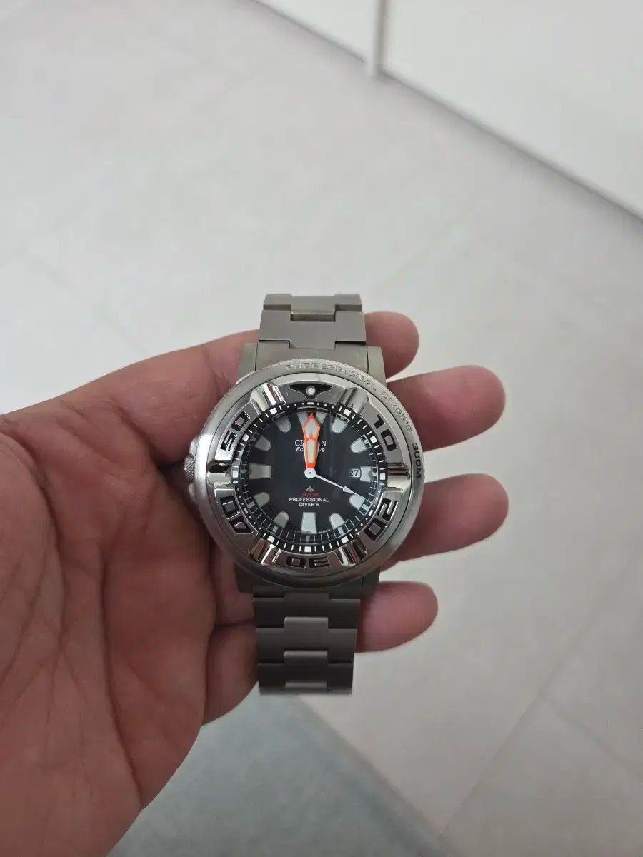 CITIZEN シチズン エコジラ 海外 チタンブレスレット 署名