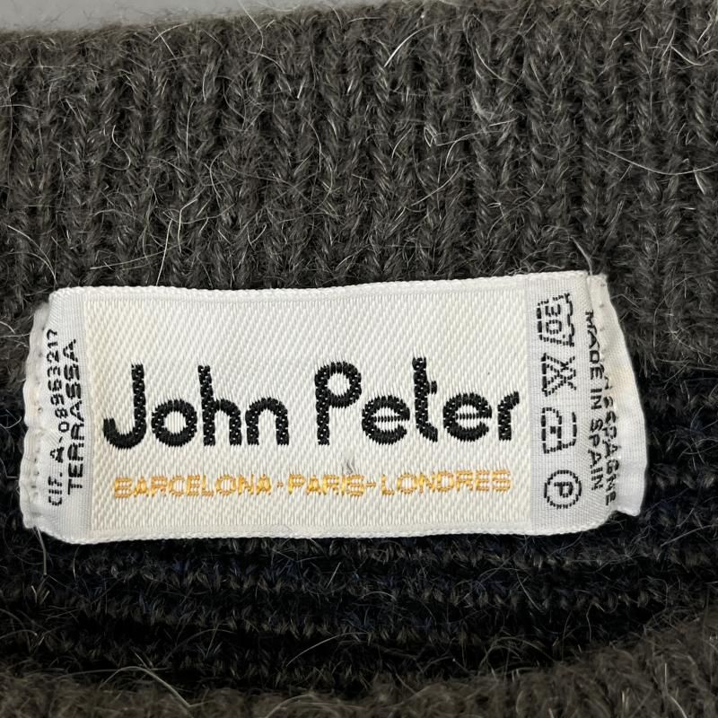 古着 John Peter スペイン製 総柄 クルーネック モヘア混 ニット