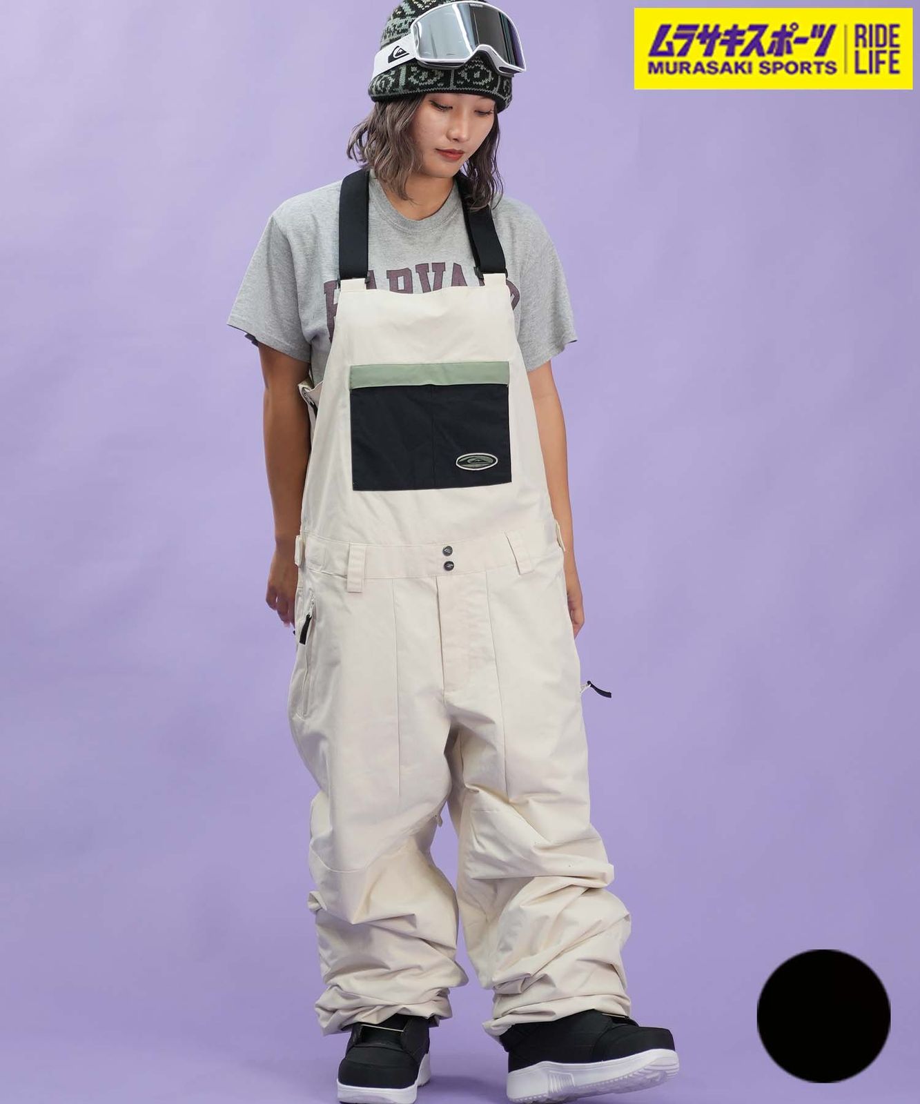 【ムラスポ公式】新品 QUIKSILVER クイックシルバー ユニセックス スノーボード ウェア パンツ FLY HIGH BIB ムラサキスポーツ 24-25モデル LX D12
