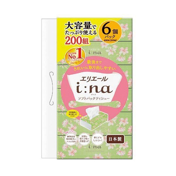 まとめ 大王製紙エリエール i na イーナ ソフトパックティシュー 200組 個 1パック 6個 〔×10セット〕