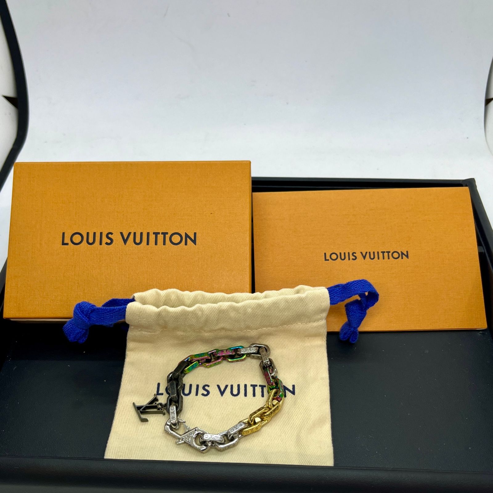 LOUIS VUITTON ルイヴィトン ブラスレ LV パラダイス チェーン モノグラム M0070M LE3232 ブレスレット 約19cm -  メルカリ