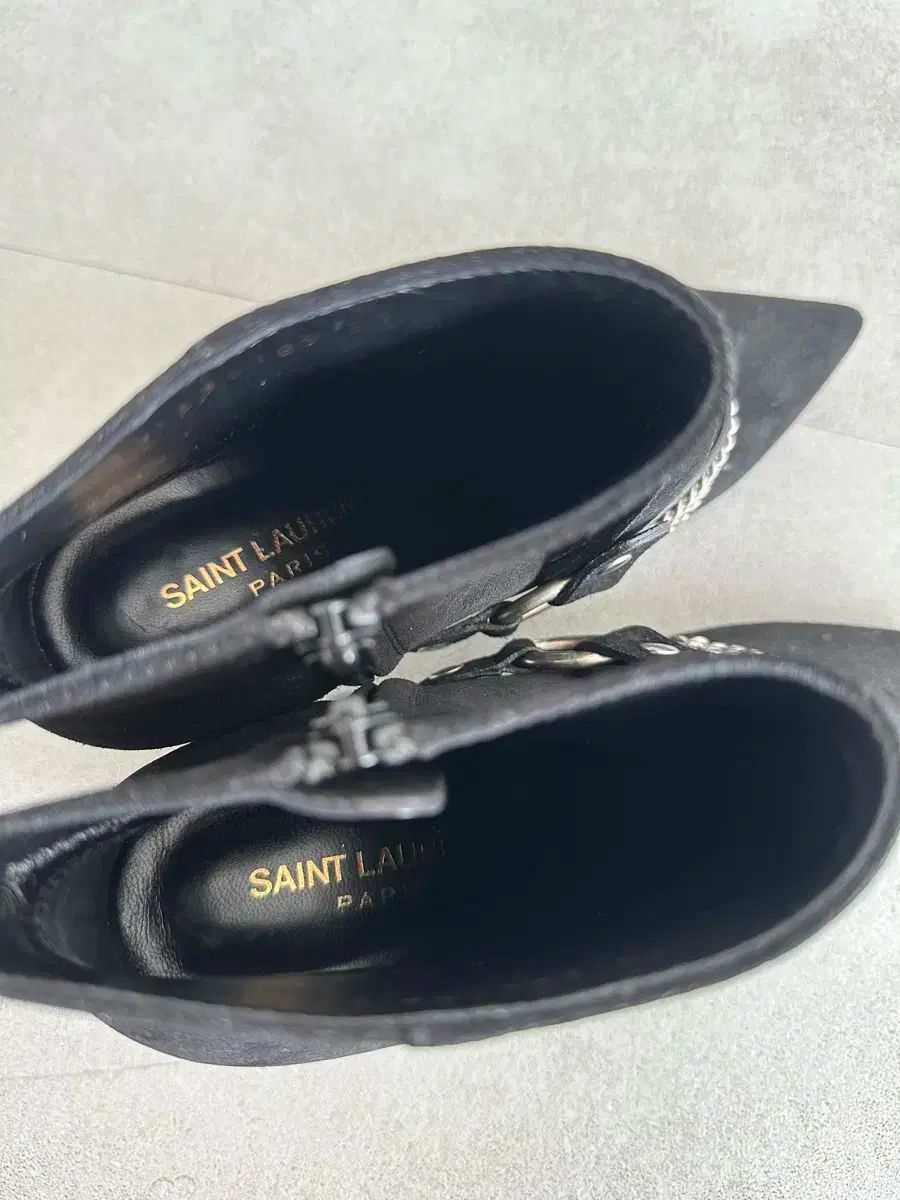 Saint Laurent サンローラン チェーン ハーネス アンクル ブーツ 37 240 KIN-KAAI_COM
