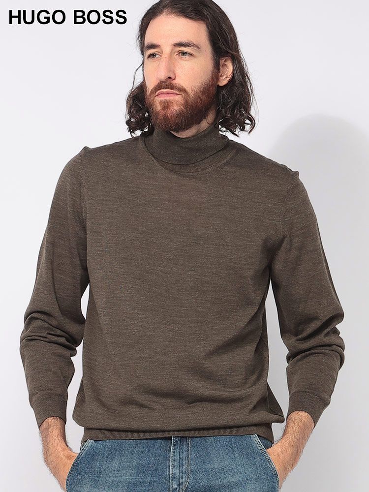 ヒューゴ・ボス/BOSS  ハイネックセーター  ニット ヒューゴボス メンズ HUGO BOSS ウール タートルネック 長袖 ニット