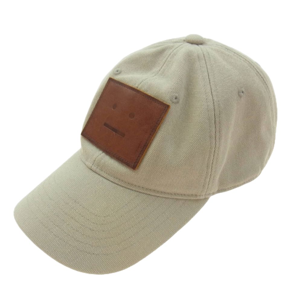 ACNE STUDIOS アクネストゥディオズ HATS000146 Mushroom beige six panel baseball cap マッシュルーム パネル フェイス パッチ ベースボール キャップ ベージュ系