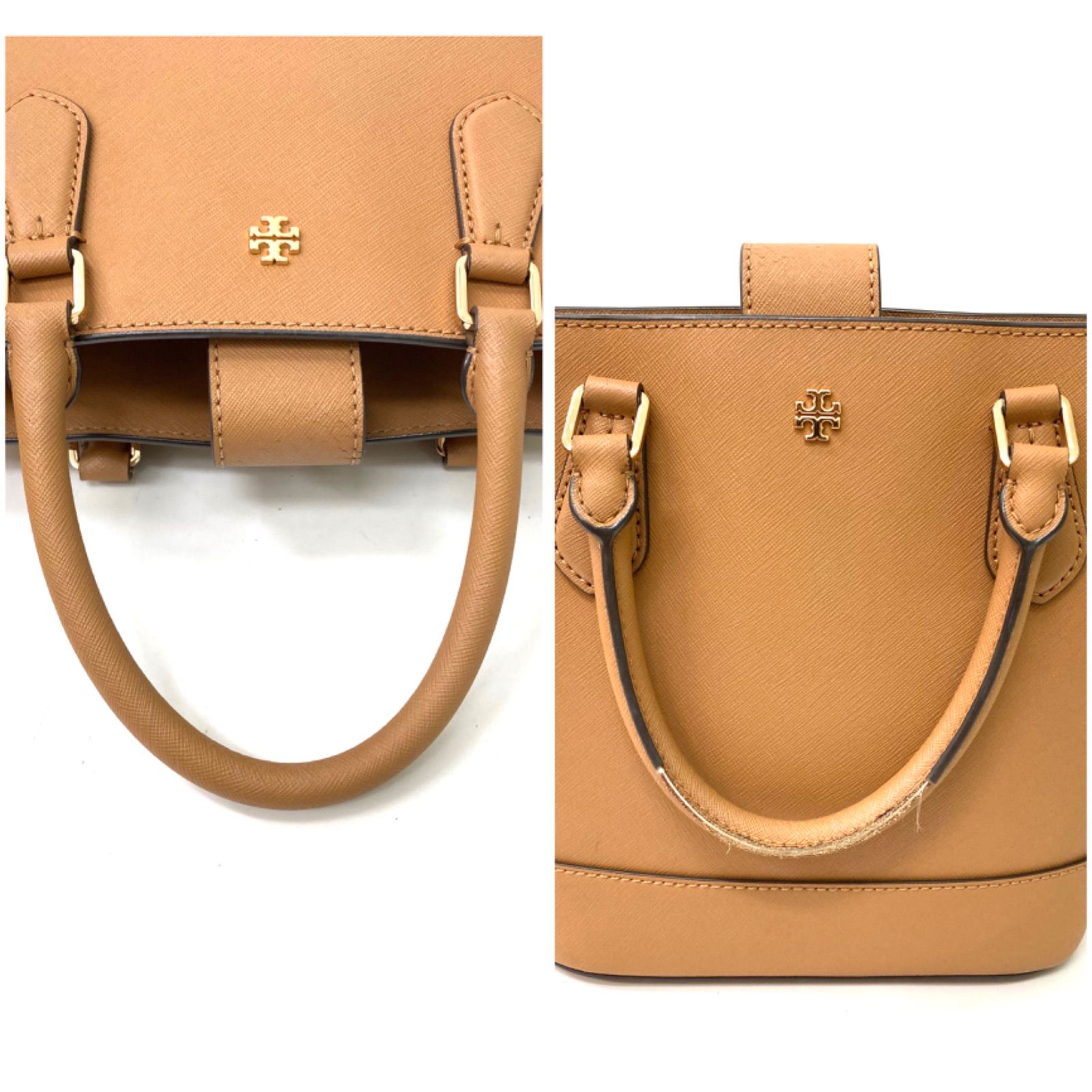 TORY BURCH】トリーバーチ ハンドバッグ エマーソン キャメル 