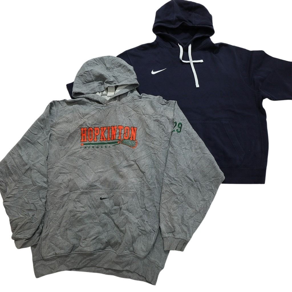 古着卸 ナイキ NIKE スウェット 8枚セット メンズ XL フーディー カレッジ風 チームロゴ フルジップ 古着 NC0967