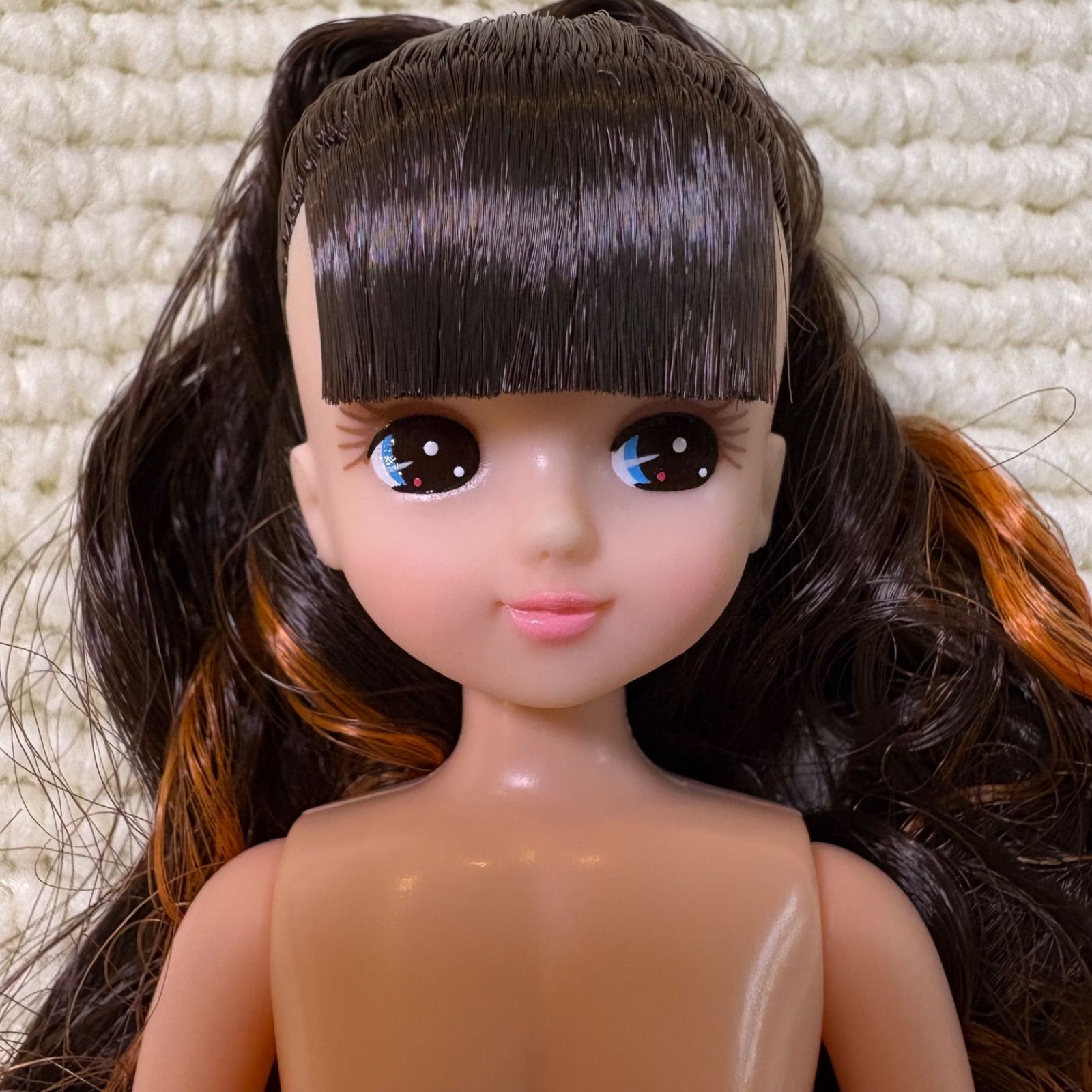 リカちゃんキャッスル お人形教室スペシャルリカちゃん ポニーテール タイガー ブラックヘア オレンジメッシュ