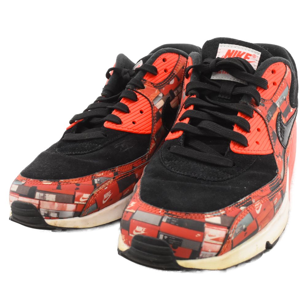 NIKE (ナイキ) × ATMOS AIR MAX 90 RED WE LOVE NIKE アトモス エアマックス ウィーラブナイキ ローカットスニーカー レッド US10.5/28.5cm AQ0926-001