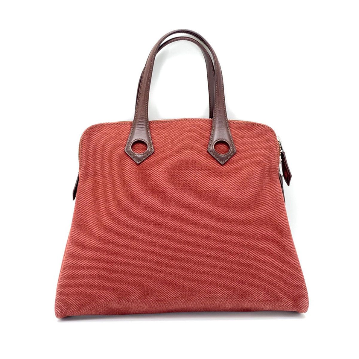 HERMES エルメス サックイブーPM ハンドバッグ トワルアッシュ レザー  