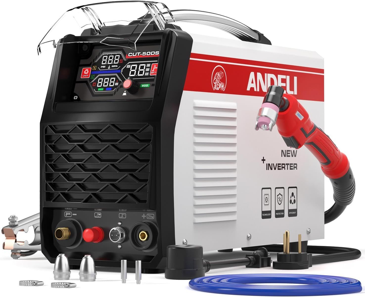 プラズマカッター 切断 板厚最大20MM 100V|200V兼用 プラズマ切断機 50Amp IGBT高周波 インバーター エアープラズマカッター CUT-50DS