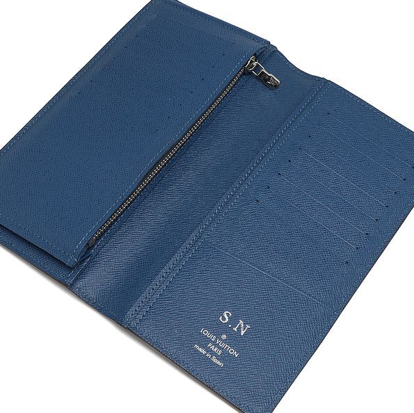 【美品】ルイヴィトン エピ ポルトフォイユ ブラザ　ブルーセレスト 美品】ルイヴィトン エピ ポルトフォイユ ブラザ ブルーセレスト