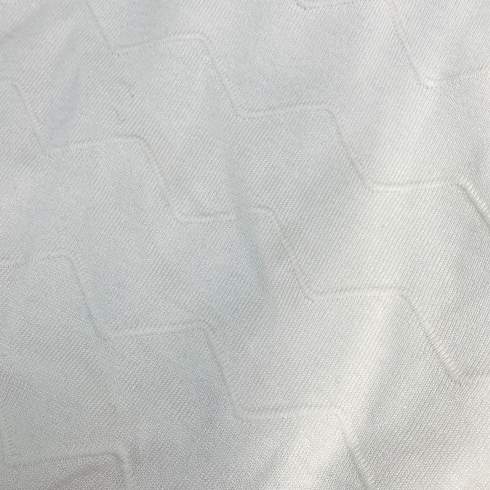 裏地付ハーフジップニットセーター ギザボーダー柄