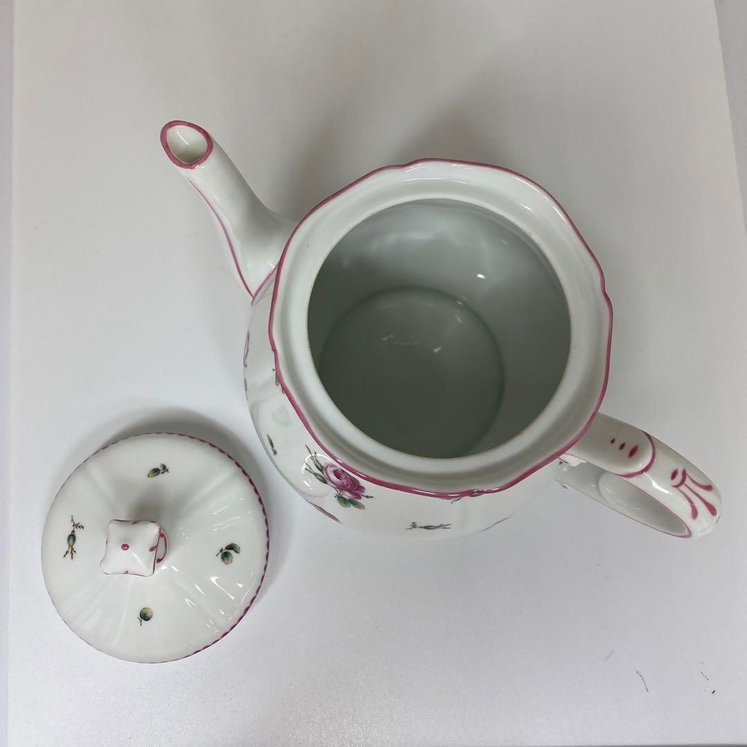 リチャードジノリアンティックローズティーポットL幅約22㎝東な6-0924 1F