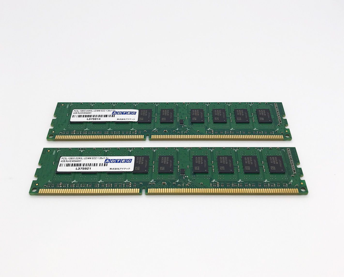 デスクトップPC用メモリ アドテック ADS12800D-LH4GW [4GB×2枚組 DDR3L-1600 (PC3L-12800)  Unbuffered DIMM 240pin] お買い得モデル - メモリー