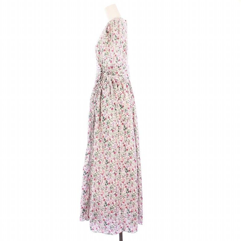 新品同様試着のみ⭐︎セブンテン⭐︎フラワープリント　カシュクールワンピース⭐︎ピンクM フラワープリントカシュクールワンピース(ピンク) - seventen