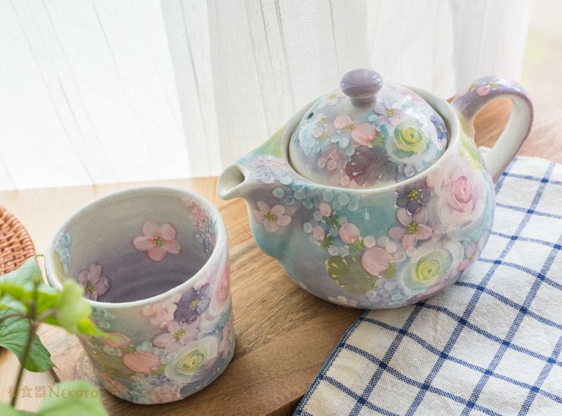 新品 工房ゆずりは 花瓶 花入 釉彩ばら花紋 花柄 プレゼント 母の日