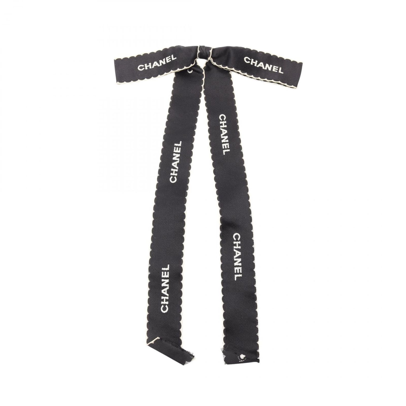 ⭐︎CHANELシャネル　ヴィンテージ　ロゴ・リボンブローチ　ブラック⭐︎ シャネル CHANEL ブローチ ロゴ リボン ブラック その他 ヴィンテージ