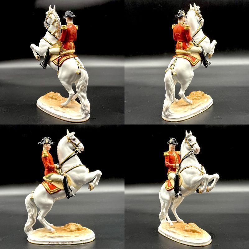 美品 アウガルテン フィギュリン スペイン乗馬学校 馬 クールベット