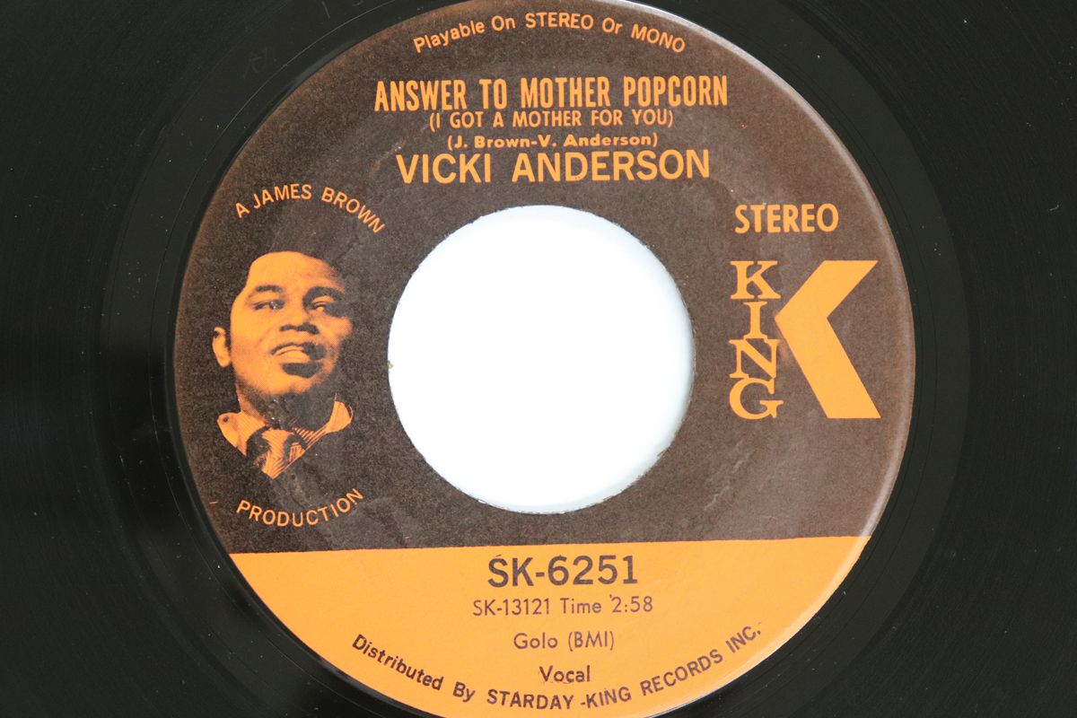 その他 Answer To Mother Popcorn king 45 VICKI ANDERSON Answer to Mother Popcorn 70s Soul Classic
