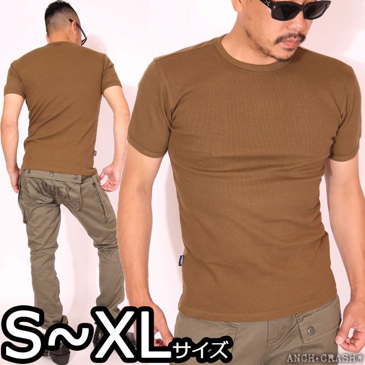 AVIREX 半袖 Tシャツ クルーネック 無地 デイリーウエア 6143502 オリーブ アビレックス