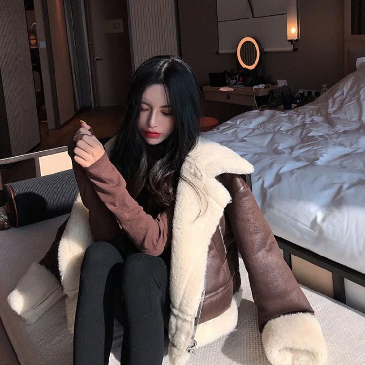 ライダースジャケット ムートンコート ムートンコート ボアコート faux mouton riders JK/フェイク