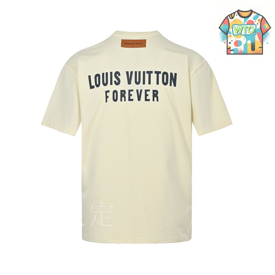 今日特価】Louis Vuitton 22ss フェイクポケットロゴ T シャツ-1