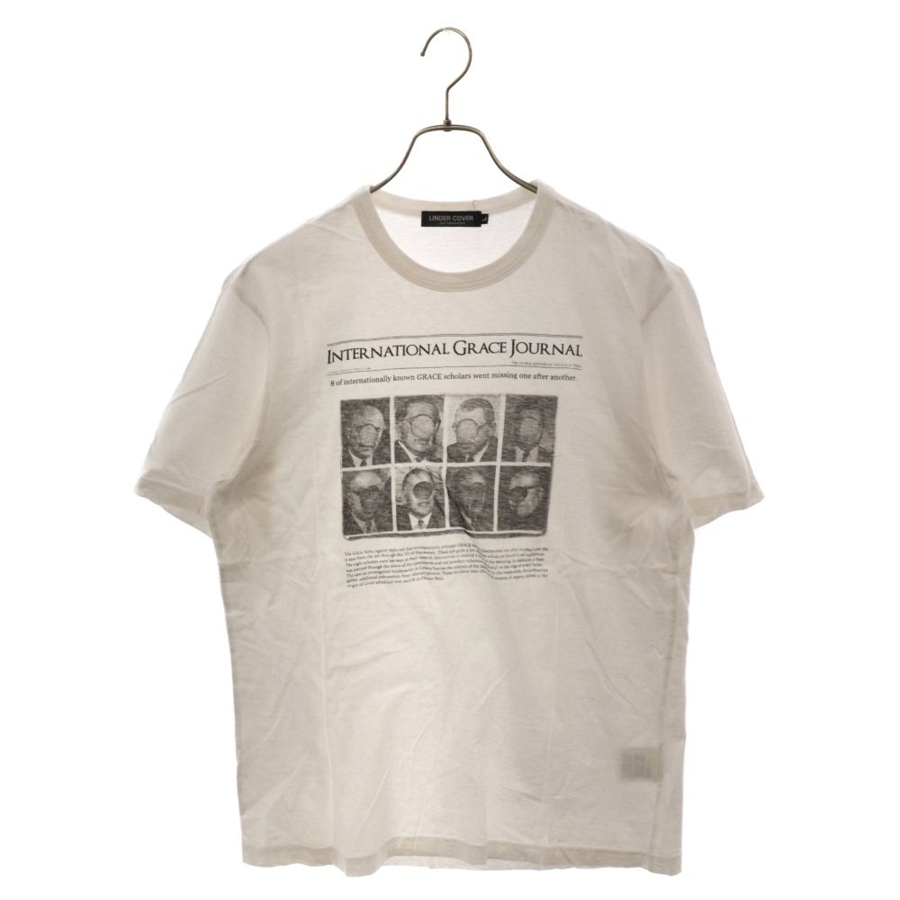 UNDERCOVER (アンダーカバー) プリント クルーネック 半袖 カットソー Tシャツ ホワイト