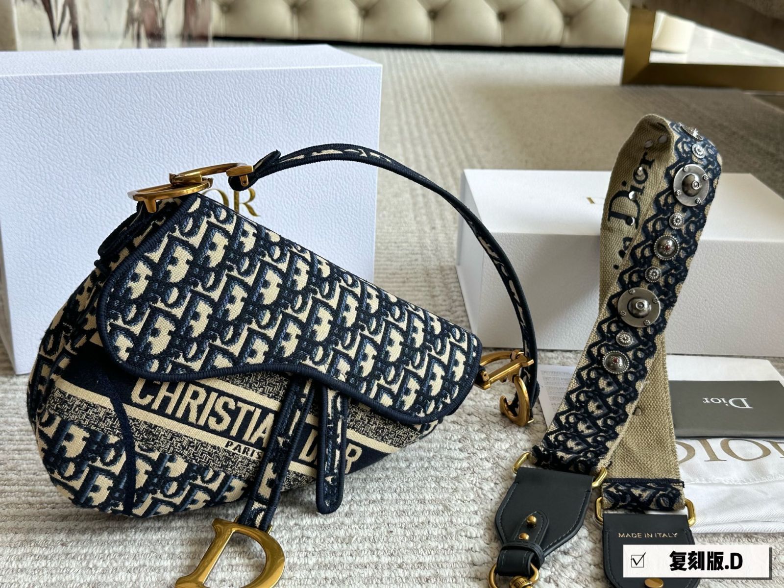 今日特価】Dior ヴィンテージ サドルバッグ ラージサイズ（25cm×20cm 