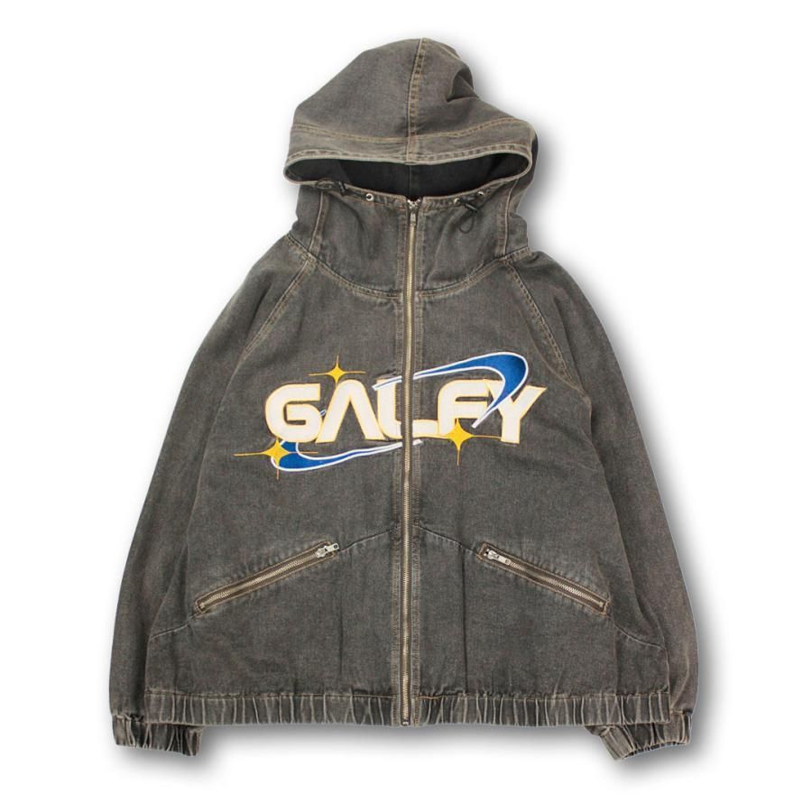 GALFY　ガルフィー　ダーティーデニムフードジャケット　L　完売品 ガルフィー GALFY ダーティーデニムフードジャケット 143000