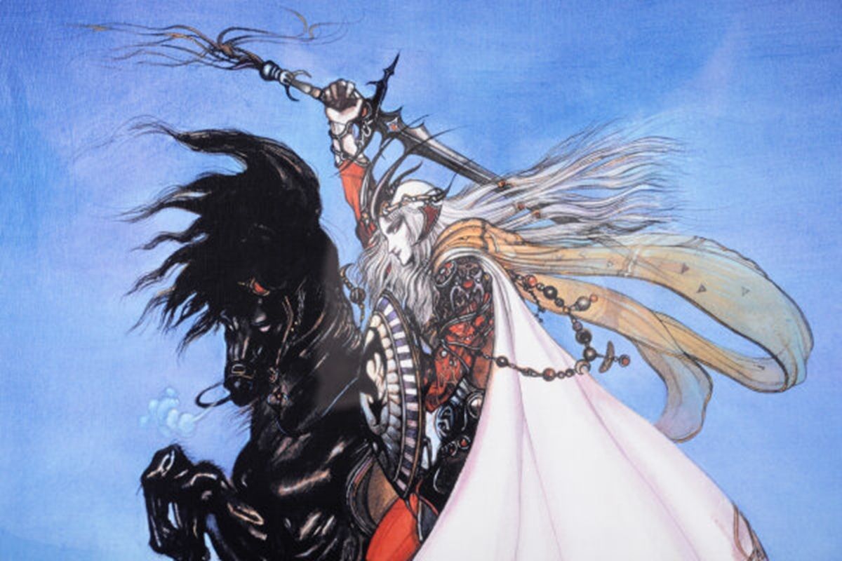 天野喜孝 白騎士 版画 アールビバン保証書付