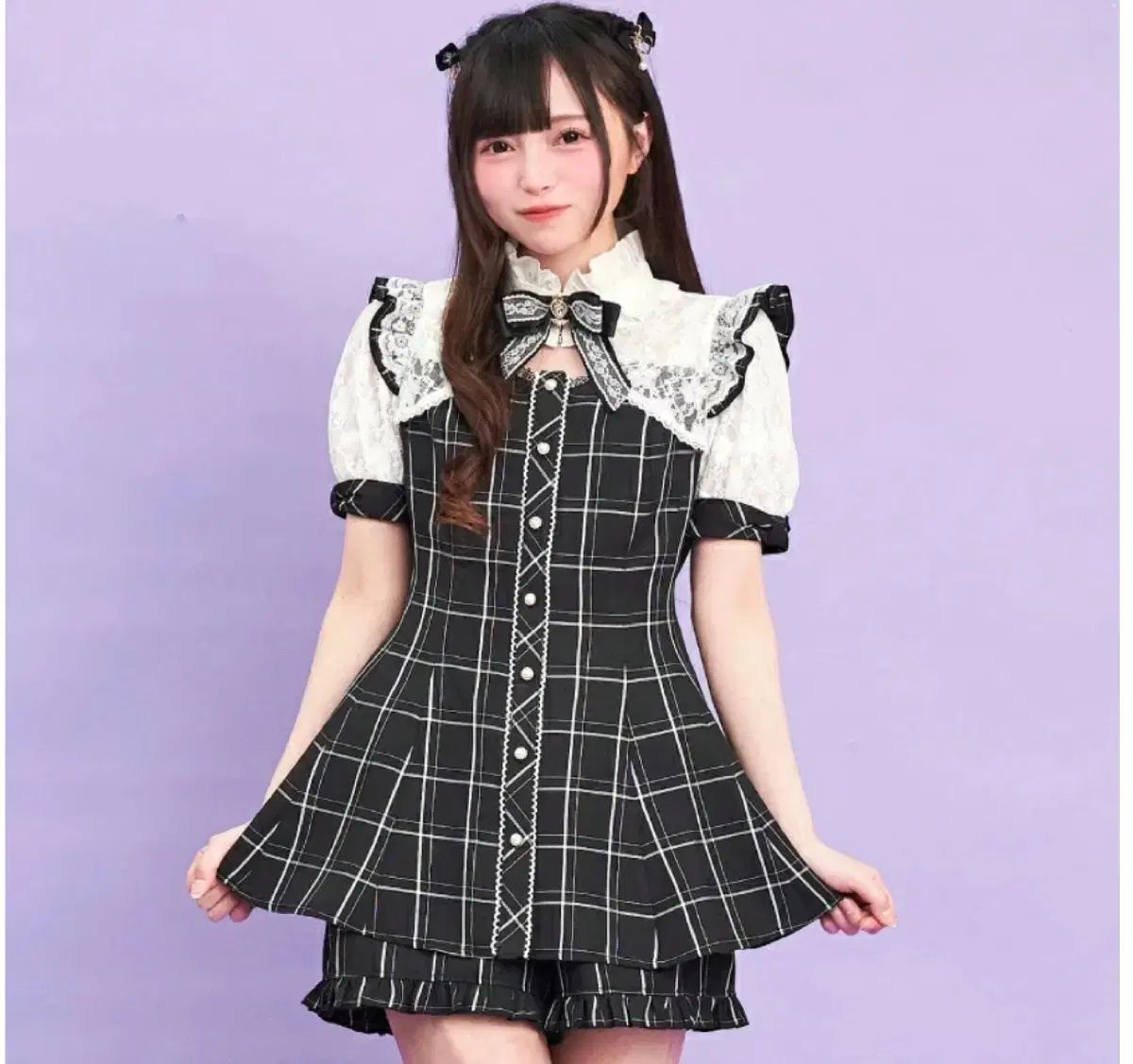 Secret Honey シークレットハニー チェック ボレロ 半袖 セットアップ 量産型 地雷系 地雷系 量産型