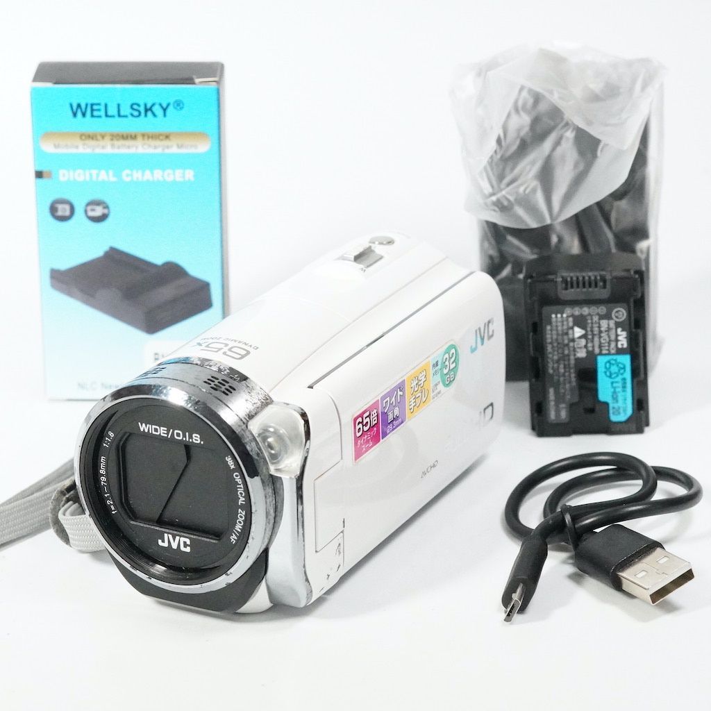 JVC Victor Everio GZ-E565-W ホワイト 返金保証 |1748