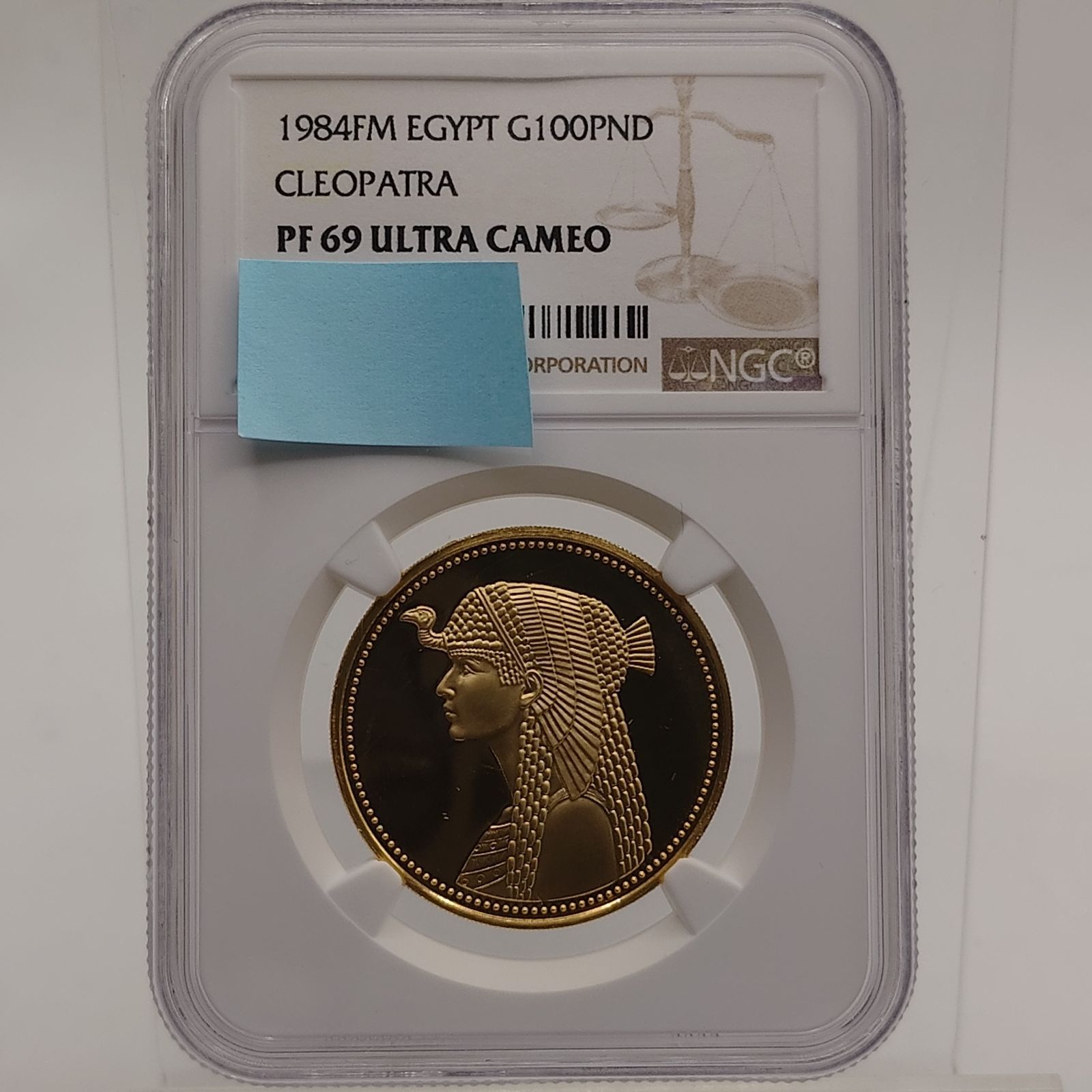 クレオパトラ金貨 エジプト 50ポンド 1993年 21.6金 8.6g イエローゴールド コレクション アンティークコイン