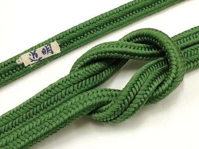 平和屋着物● 上 有職組紐道明 帯締め 冠組 深緑色 宮内庁御用 国立博物館御用 東京芸術大学御用 AABA9921ay