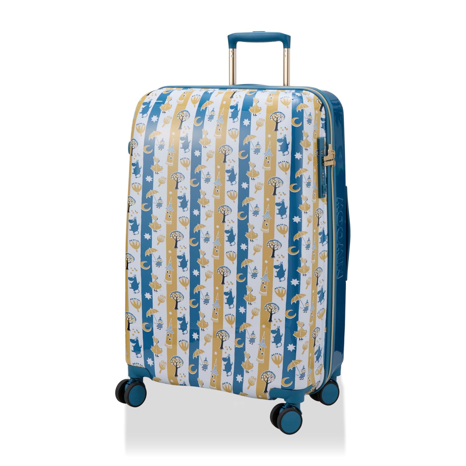 大 Lサイズ ムーミン の小説が誕生して80周年を記念した特別アートのシリーズ スーツケース Moomin ムーミン シフレ 4.2kg MC29.ブルーストライプ