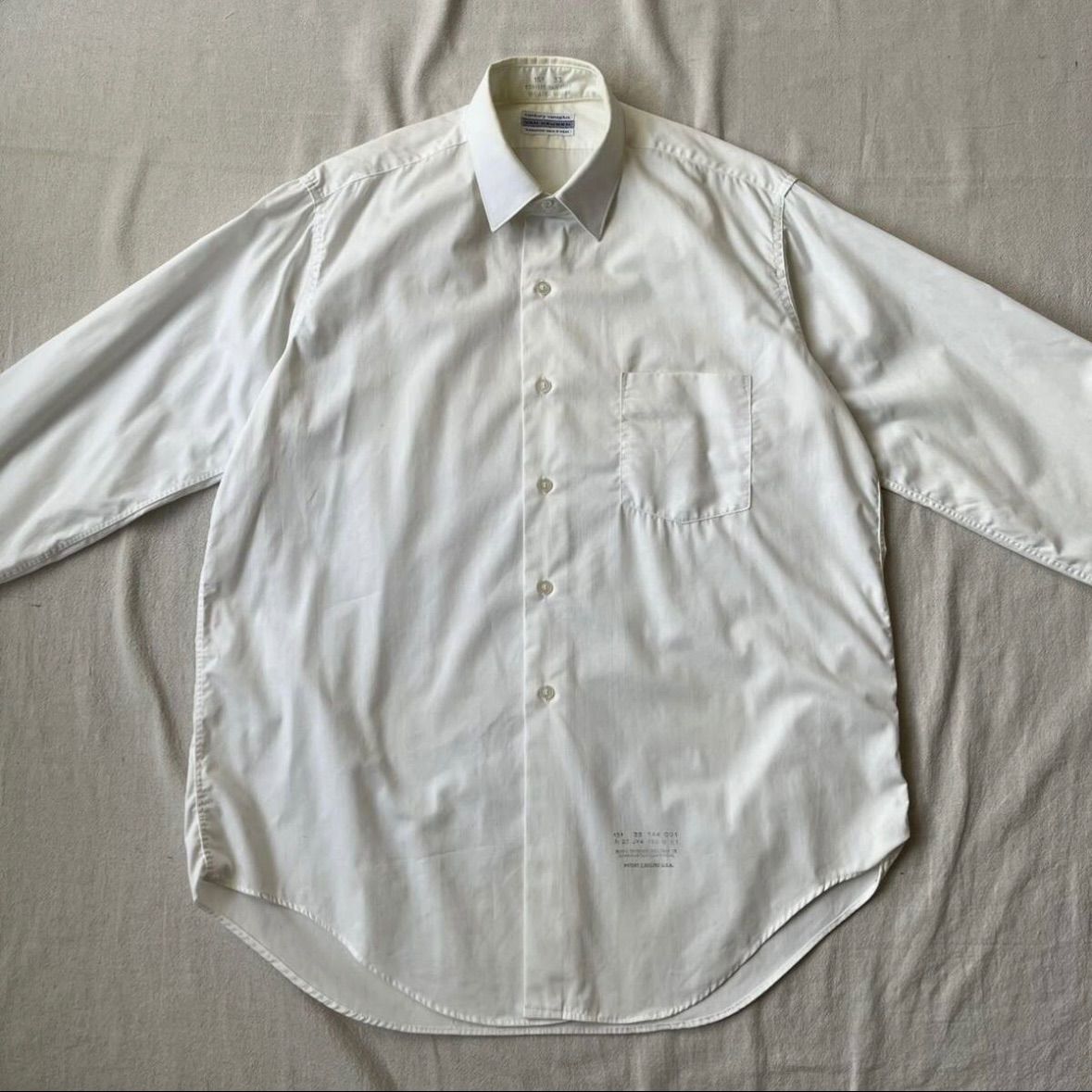 60s VAN HEUSEN ドレス シャツ / 15 1/2 33 コットン ホワイト ビンテージ USA 50s 70s T4-08149-9539