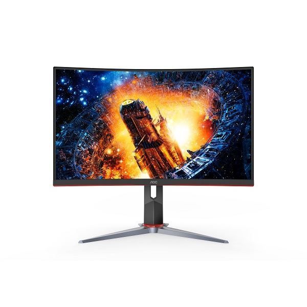 AOC 23.6型ワイド 165Hz対応 ゲーミング曲面 液晶ディスプレイ ブラ
