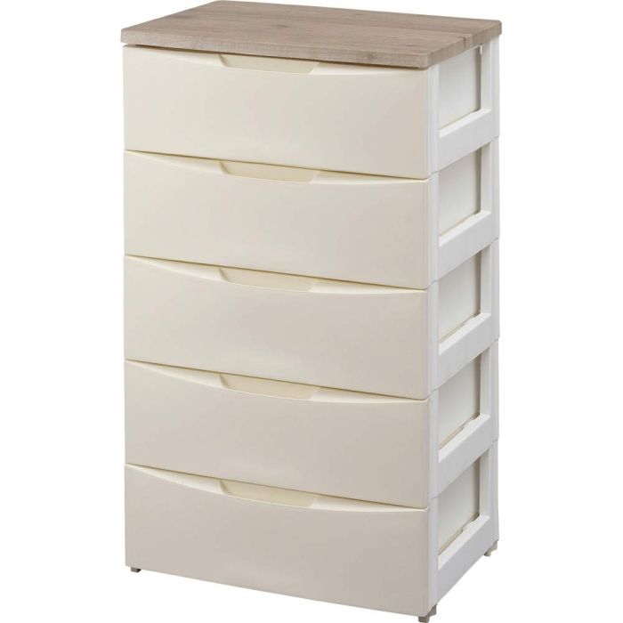 5営業日で発送 IRISOHYAMA アイリスオーヤマ デザインウッドトップチェスト DW-555 アイボリー