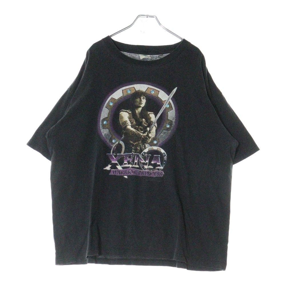 VINTAGE (ヴィンテージ) 90s XENA WARRIOR PRINCASS ジーナ フロント プリント Tシャツ 半袖カットソー ブラック