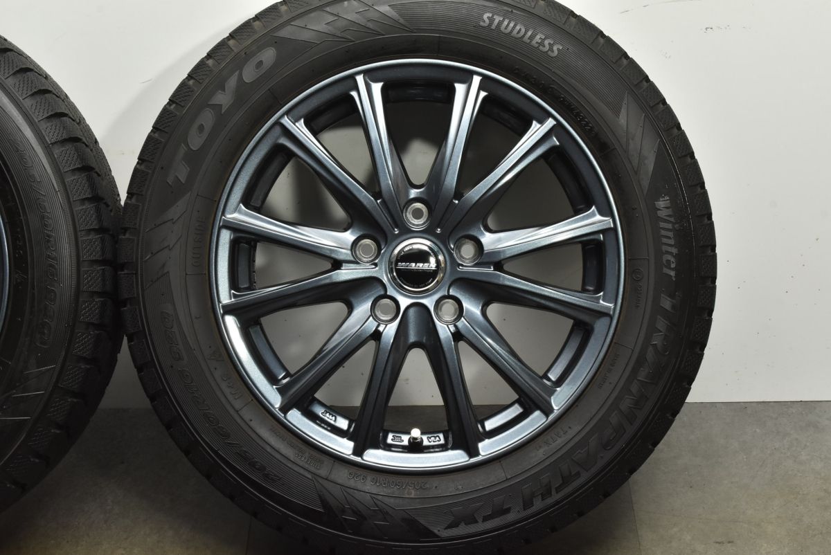 [中古アルミスタッドレス4本] 6.5J+48ヨコハマ205/60R16エクシーガBRM/BR9レガシィツーリングワゴンBMM/BM9レガシィB4フォレスターSG5美品 16インチ 未使用スタッドレスタイヤ ブリヂストン ブリザック VRX3 195